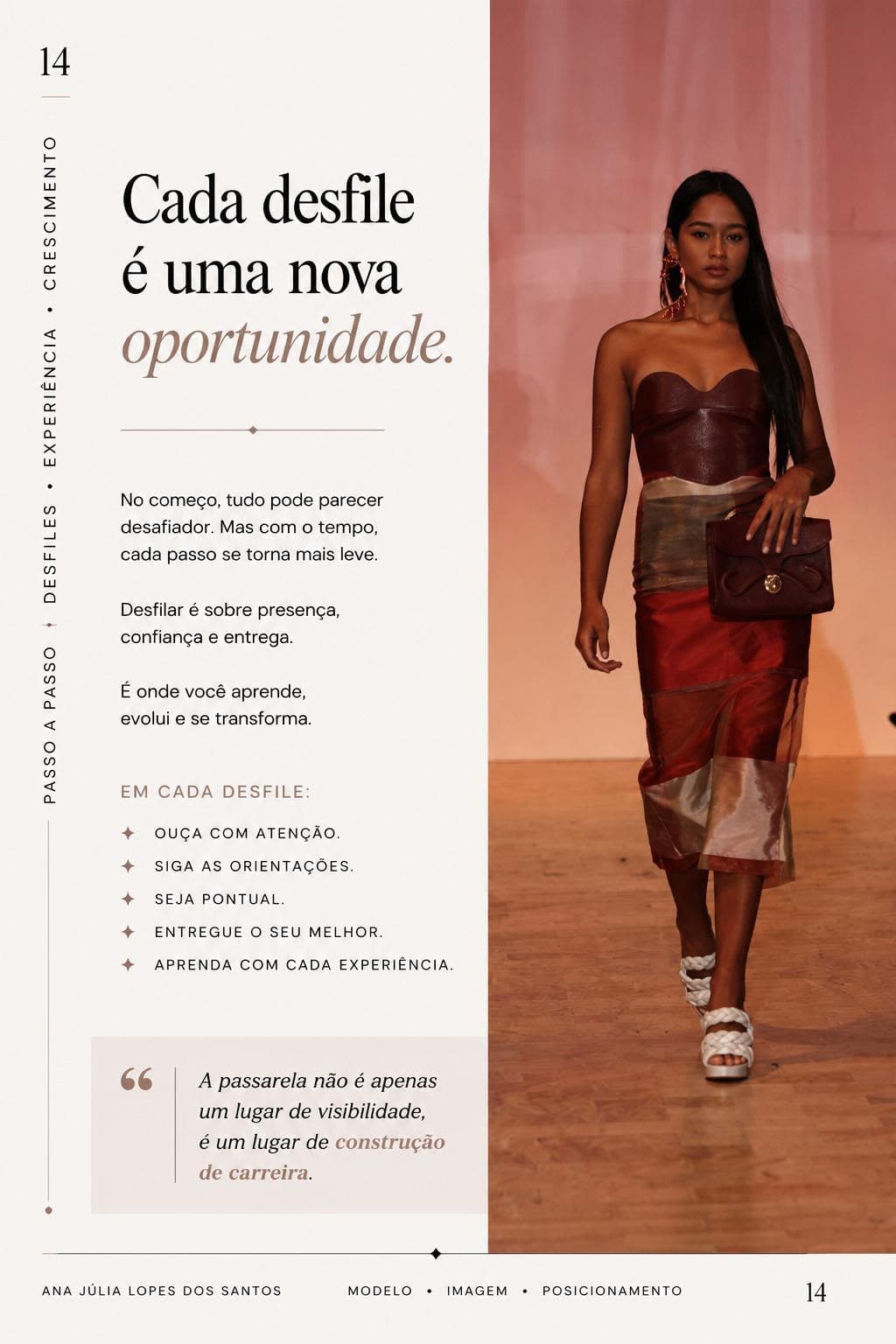 Modelo em uma passarela