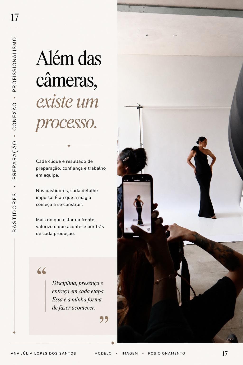 Bastidores de uma produção fotográfica