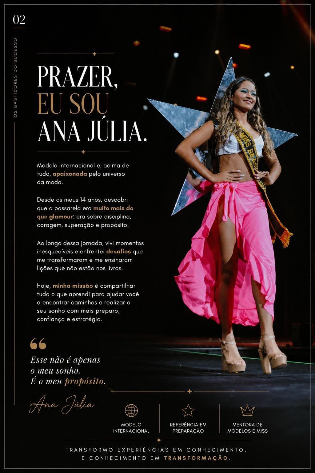 Ana Júlia em uma passarela